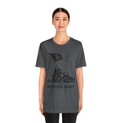 The Bitcoin Army Raising Flag Unisex T-Shirt