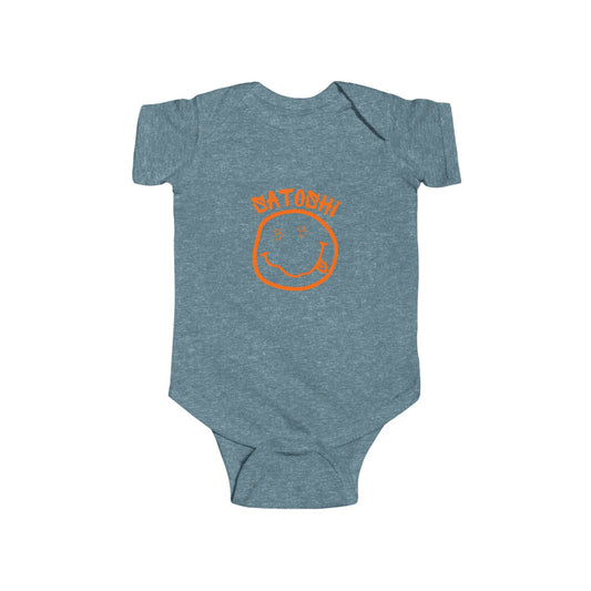 Bitcoin Eyed Satoshi Smiley Infant Onesie