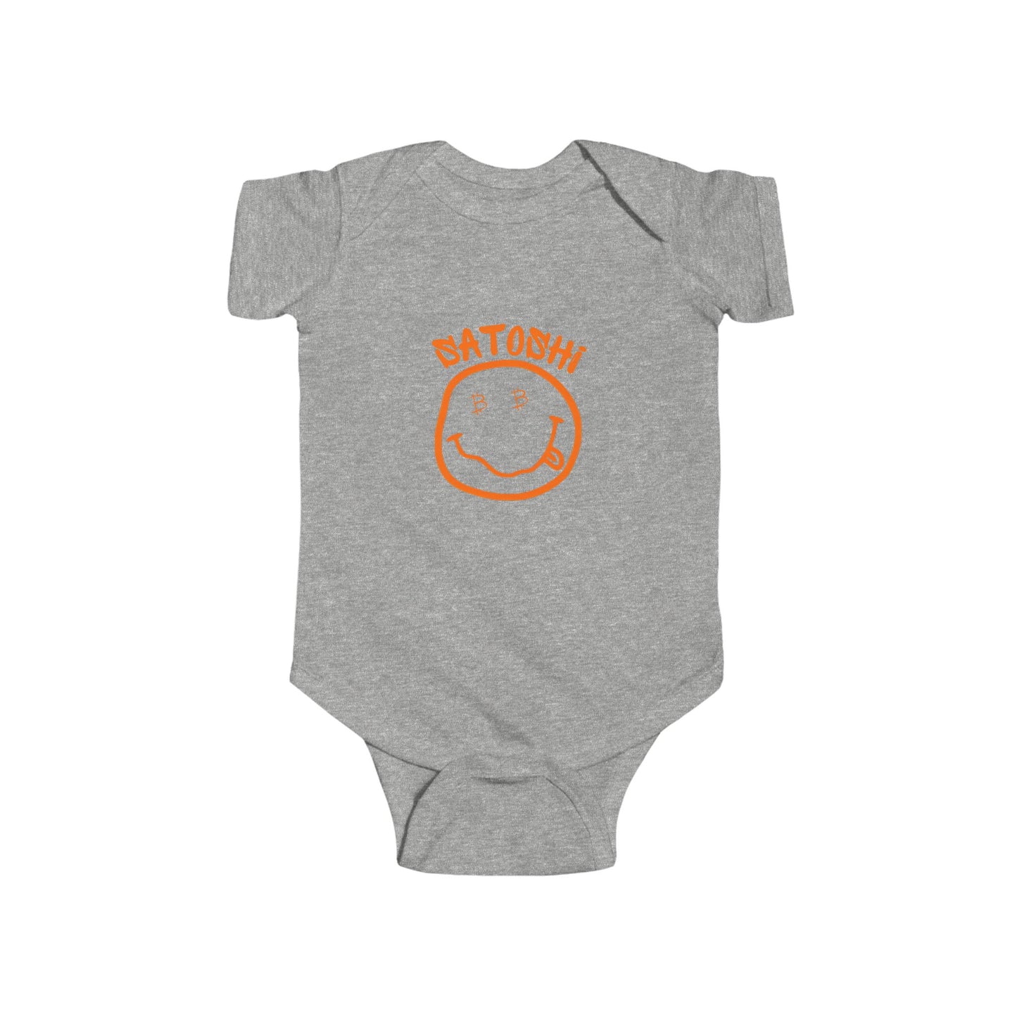 Bitcoin Eyed Satoshi Smiley Infant Onesie