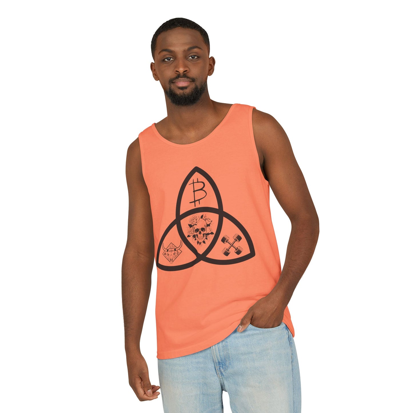 Beef Barbells & Bitcoin Trifecta Trendy Unisex Tank Top