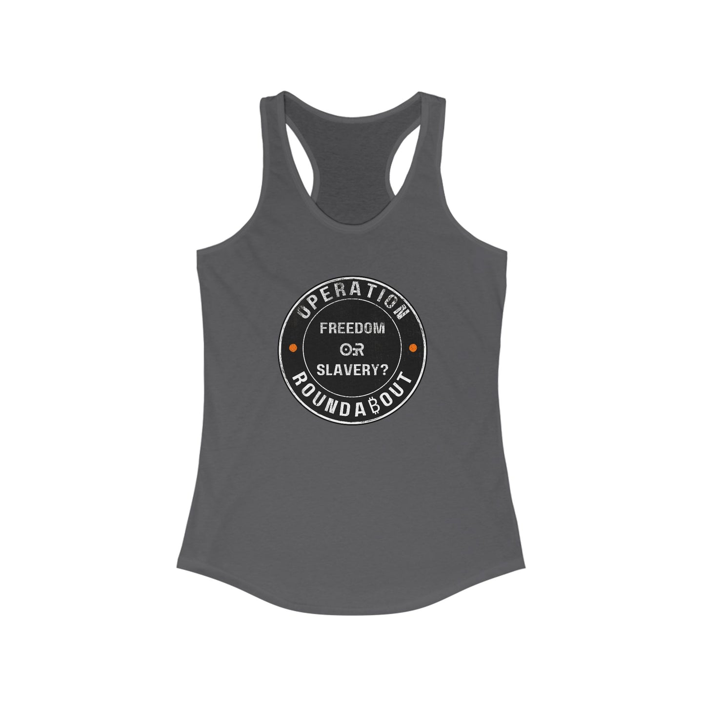 Freedom Or Slavery Operation Roundabout Women's Racerback Tank