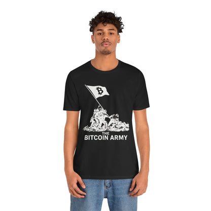 The Bitcoin Army Raising Flag Unisex T-Shirt