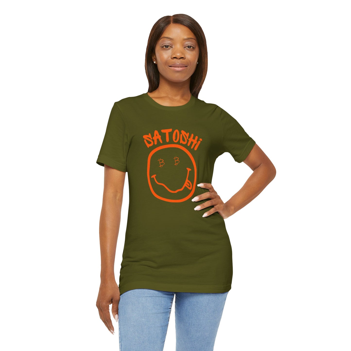 Bitcoin Eyed Satoshi Smiley T-Shirt
