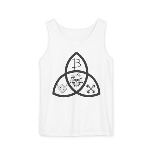 Beef Barbells & Bitcoin Trifecta Trendy Unisex Tank Top