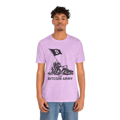 The Bitcoin Army Raising Flag Unisex T-Shirt