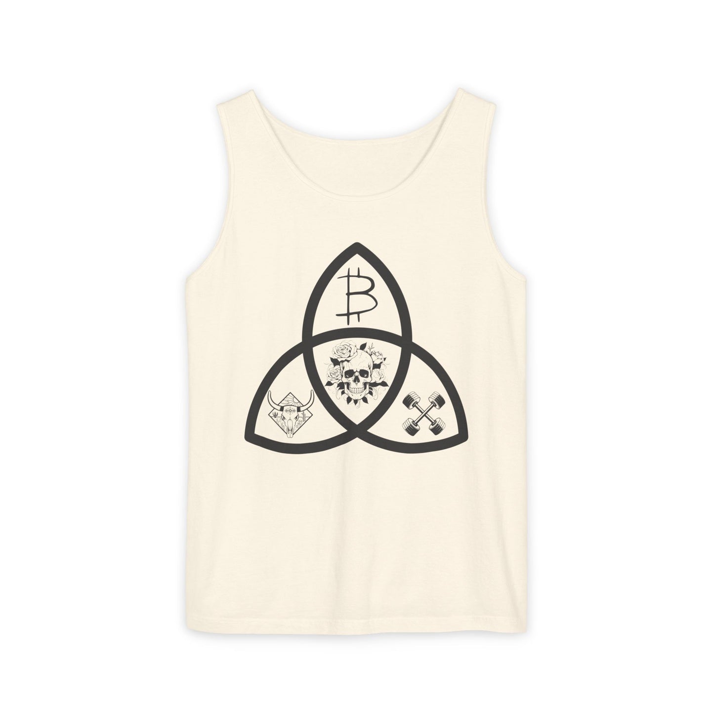 Beef Barbells & Bitcoin Trifecta Trendy Unisex Tank Top