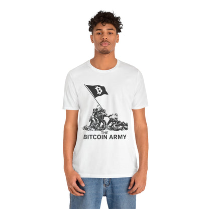 The Bitcoin Army Raising Flag Unisex T-Shirt