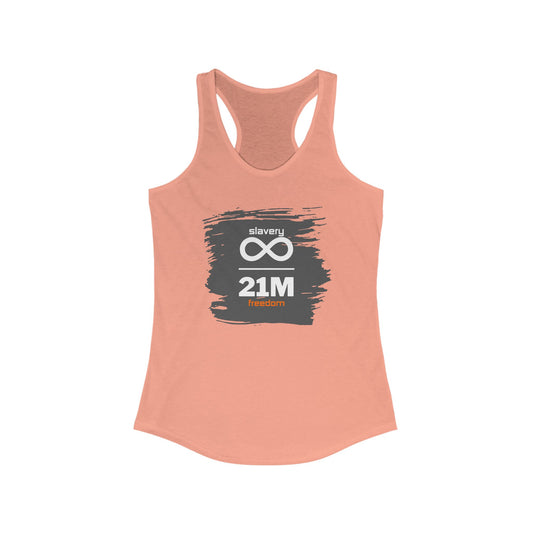 Slavery Infinity 21M Freedom Women's Racerback Tank