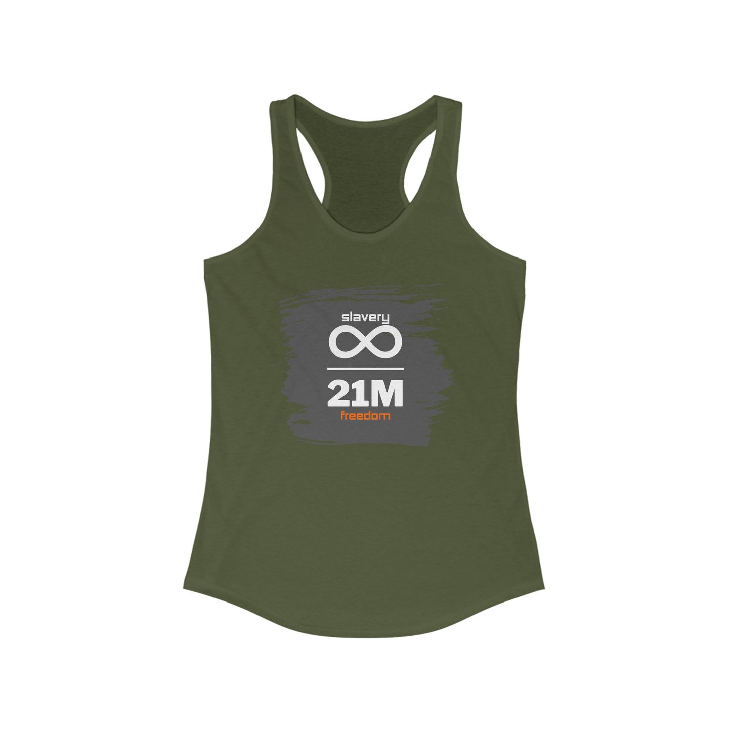 Slavery Infinity 21M Freedom Women's Racerback Tank