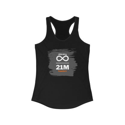 Slavery Infinity 21M Freedom Women's Racerback Tank