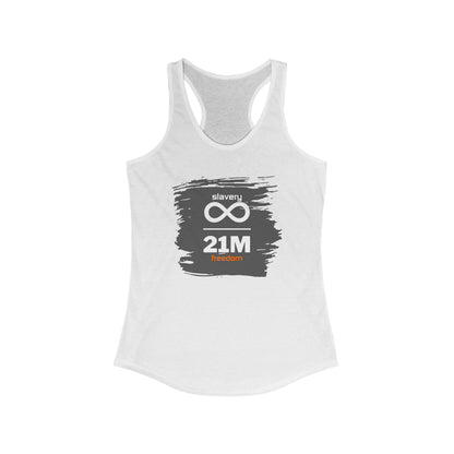 Slavery Infinity 21M Freedom Women's Racerback Tank