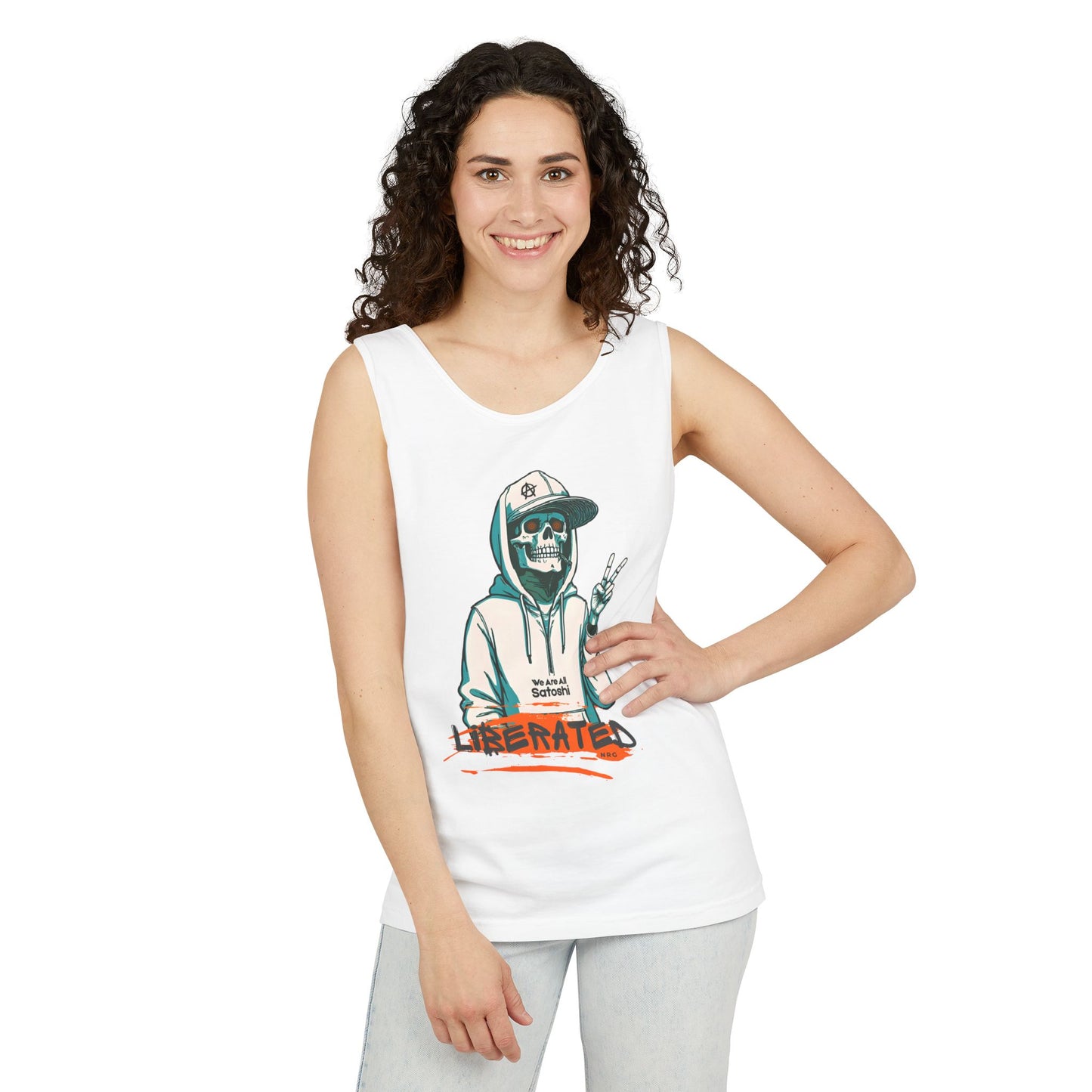 We Are All Satoshi Liberated NRG Skeleton Tank Top