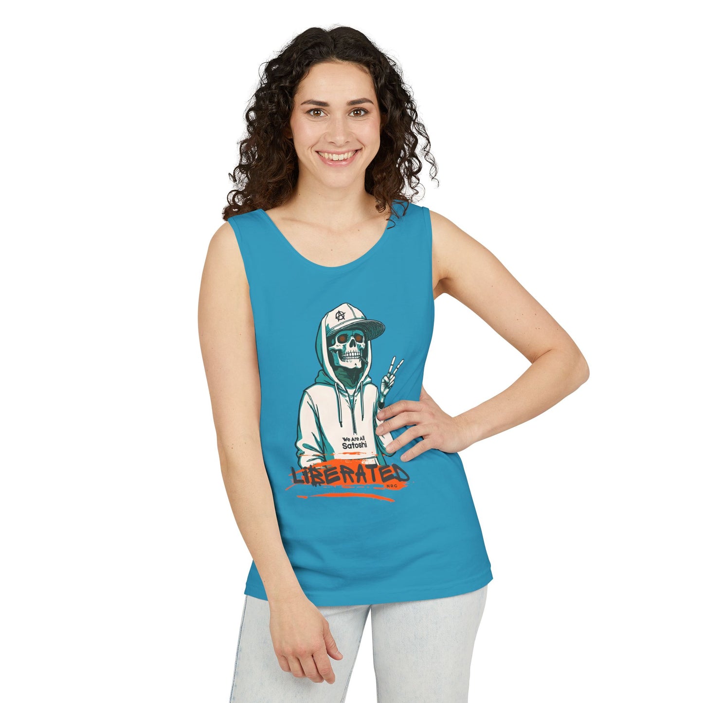 We Are All Satoshi Liberated NRG Skeleton Tank Top