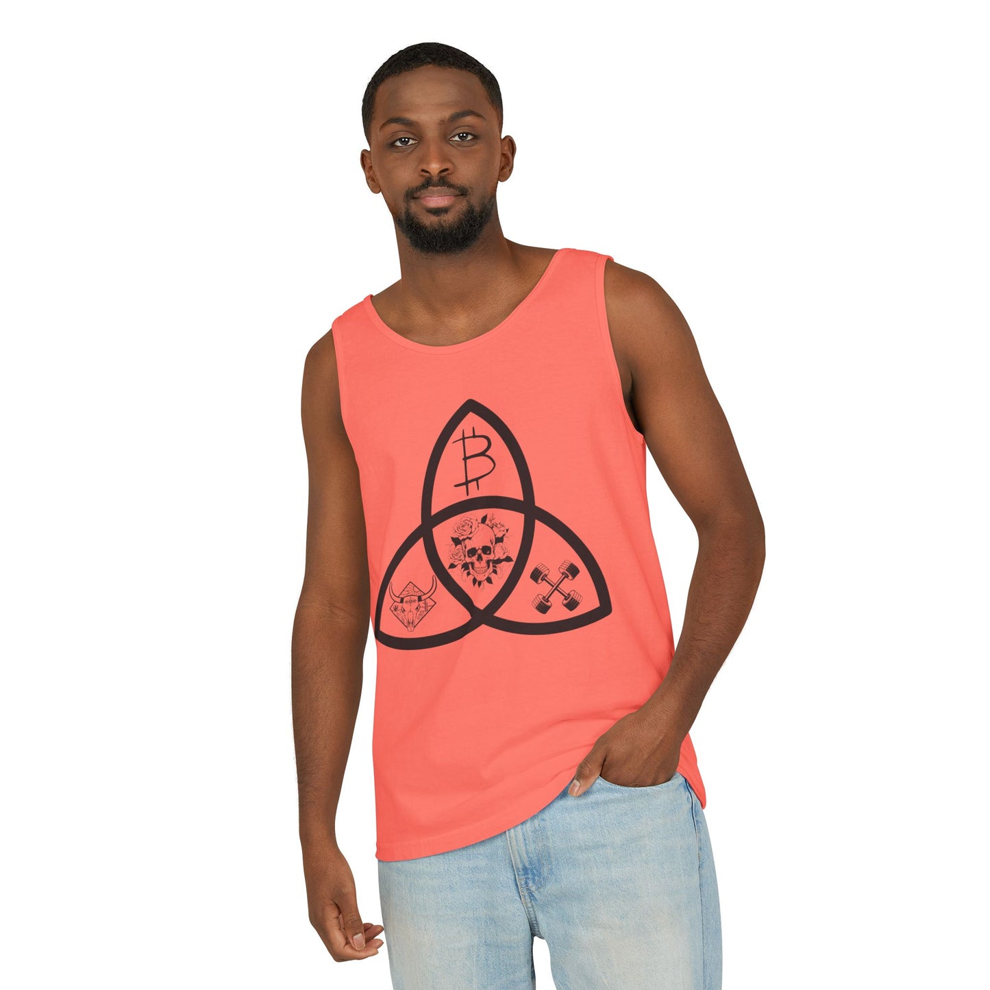 Beef Barbells & Bitcoin Trifecta Trendy Unisex Tank Top