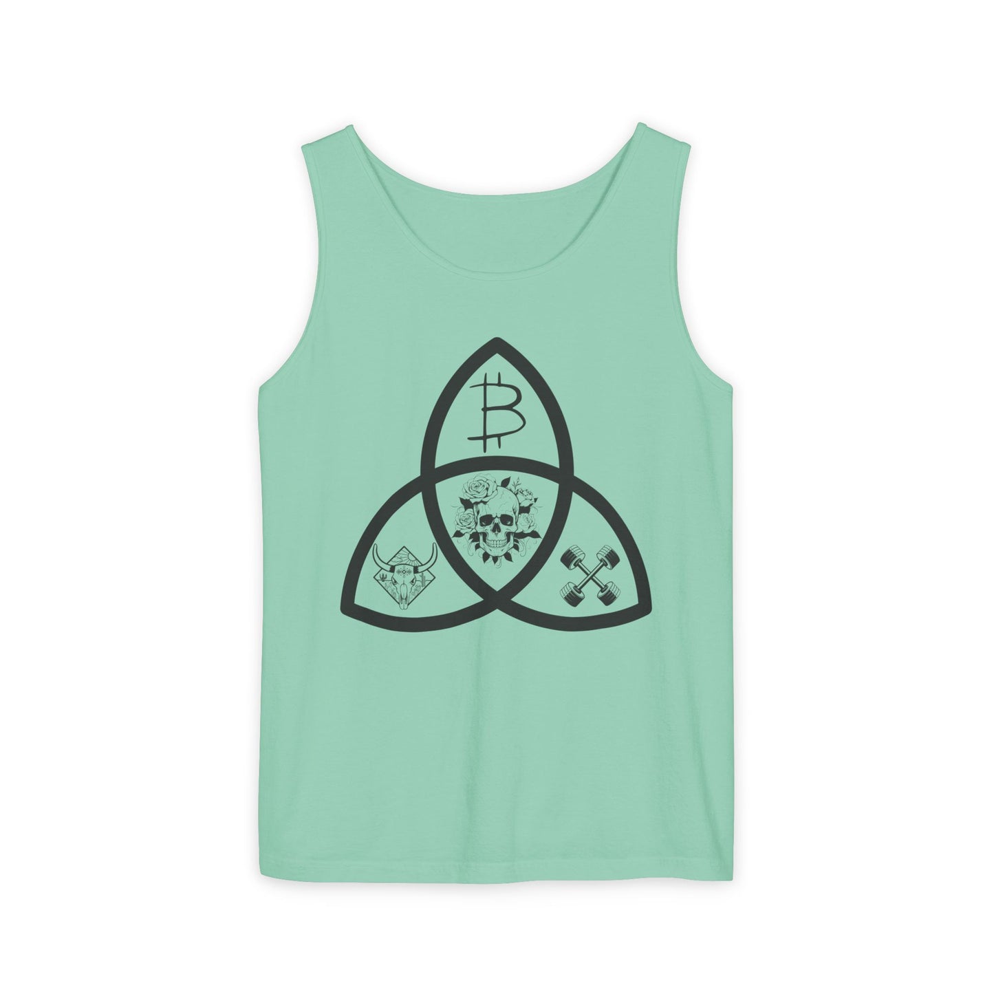 Beef Barbells & Bitcoin Trifecta Trendy Unisex Tank Top