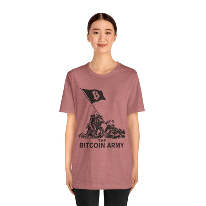 The Bitcoin Army Raising Flag Unisex T-Shirt