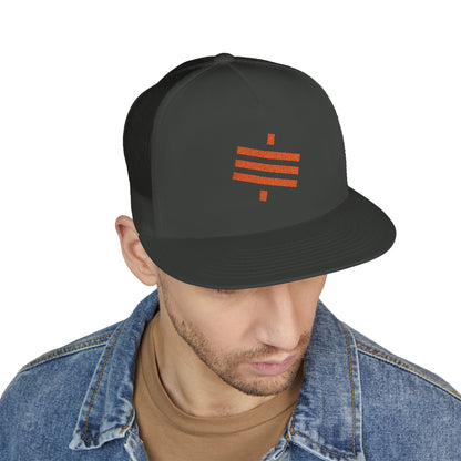SATS Symbol Unisex Flat Brim Trucker Hat