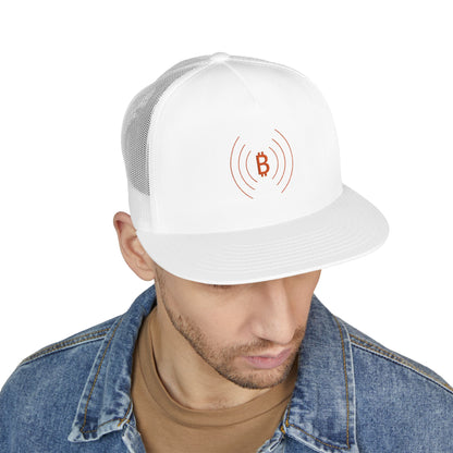 The Bitcoin Broadcast Flat Brim Trucker Hat