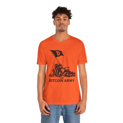 The Bitcoin Army Raising Flag Unisex T-Shirt