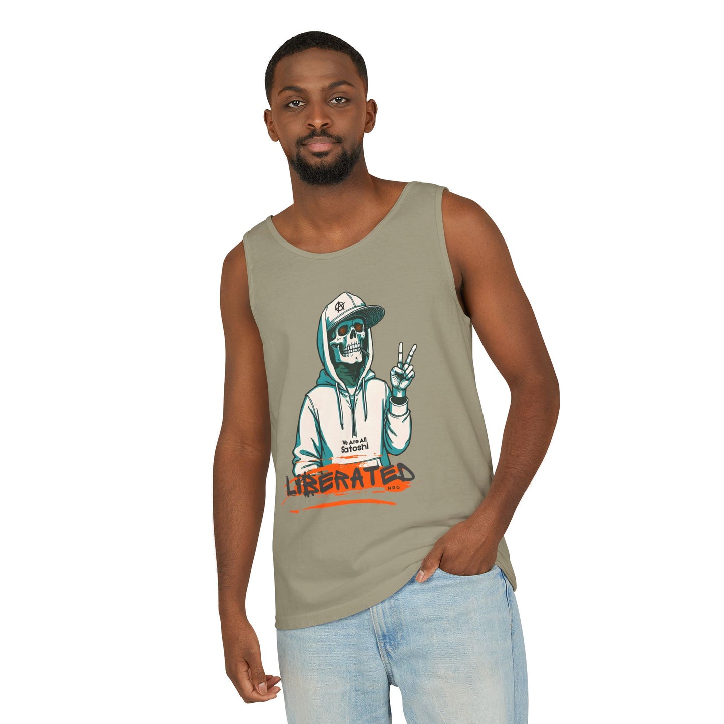 We Are All Satoshi Liberated NRG Skeleton Tank Top