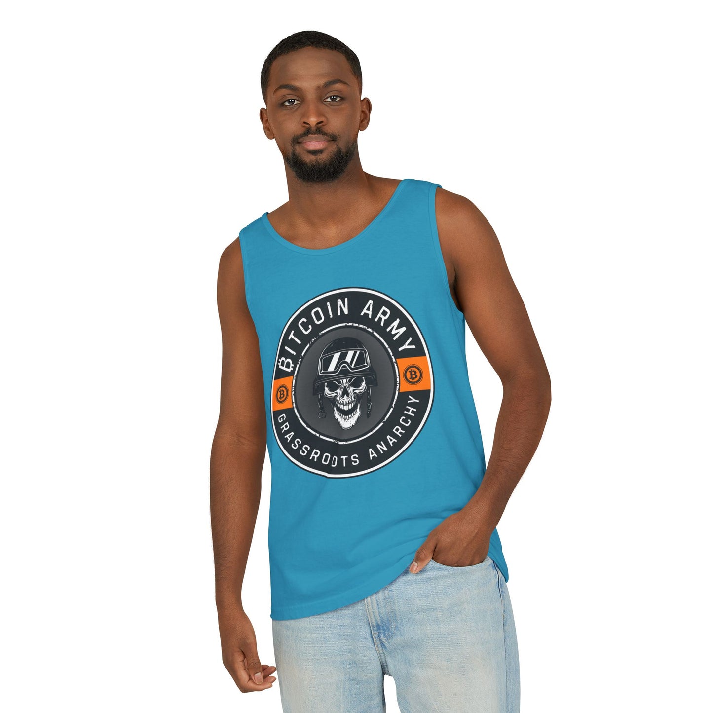 Bitcoin Army Grassroots Anarchy Tank Top