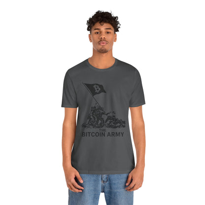 The Bitcoin Army Raising Flag Unisex T-Shirt