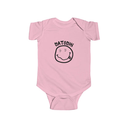 Bitcoin Eyed Satoshi Smiley Infant Onesie