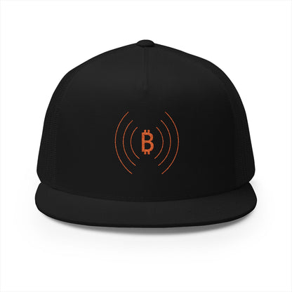 The Bitcoin Broadcast Flat Brim Trucker Hat