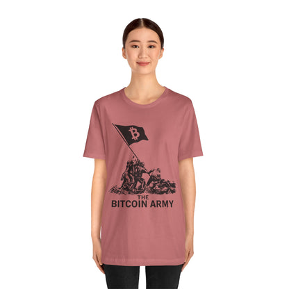 The Bitcoin Army Raising Flag Unisex T-Shirt