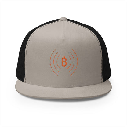 The Bitcoin Broadcast Flat Brim Trucker Hat