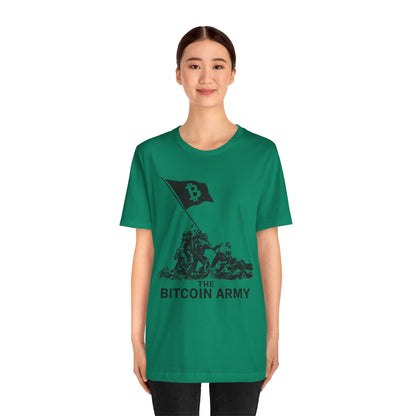 The Bitcoin Army Raising Flag Unisex T-Shirt