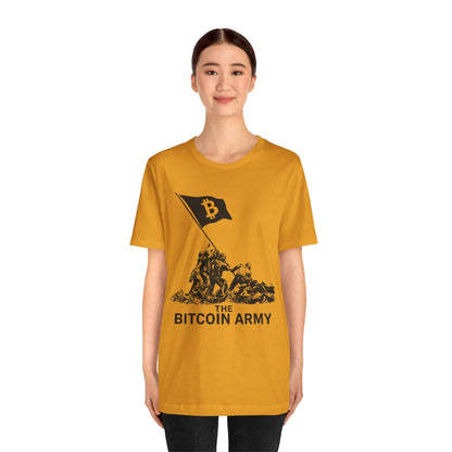 The Bitcoin Army Raising Flag Unisex T-Shirt