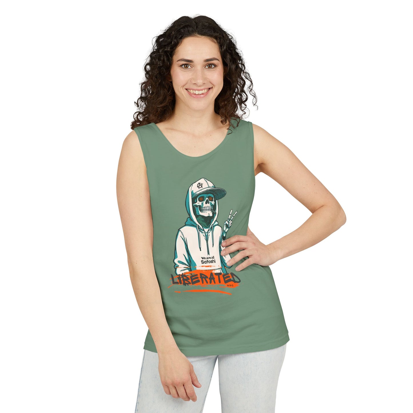 We Are All Satoshi Liberated NRG Skeleton Tank Top