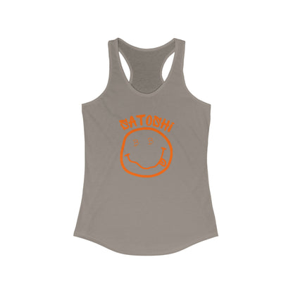Bitcoin Eyed Satoshi Smiley Women's Racerback Tank