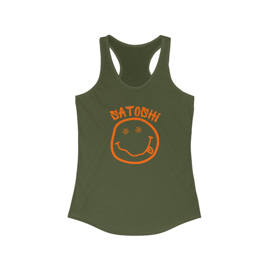 SATS Eyed Satoshi Smiley Women's Racerback Tank