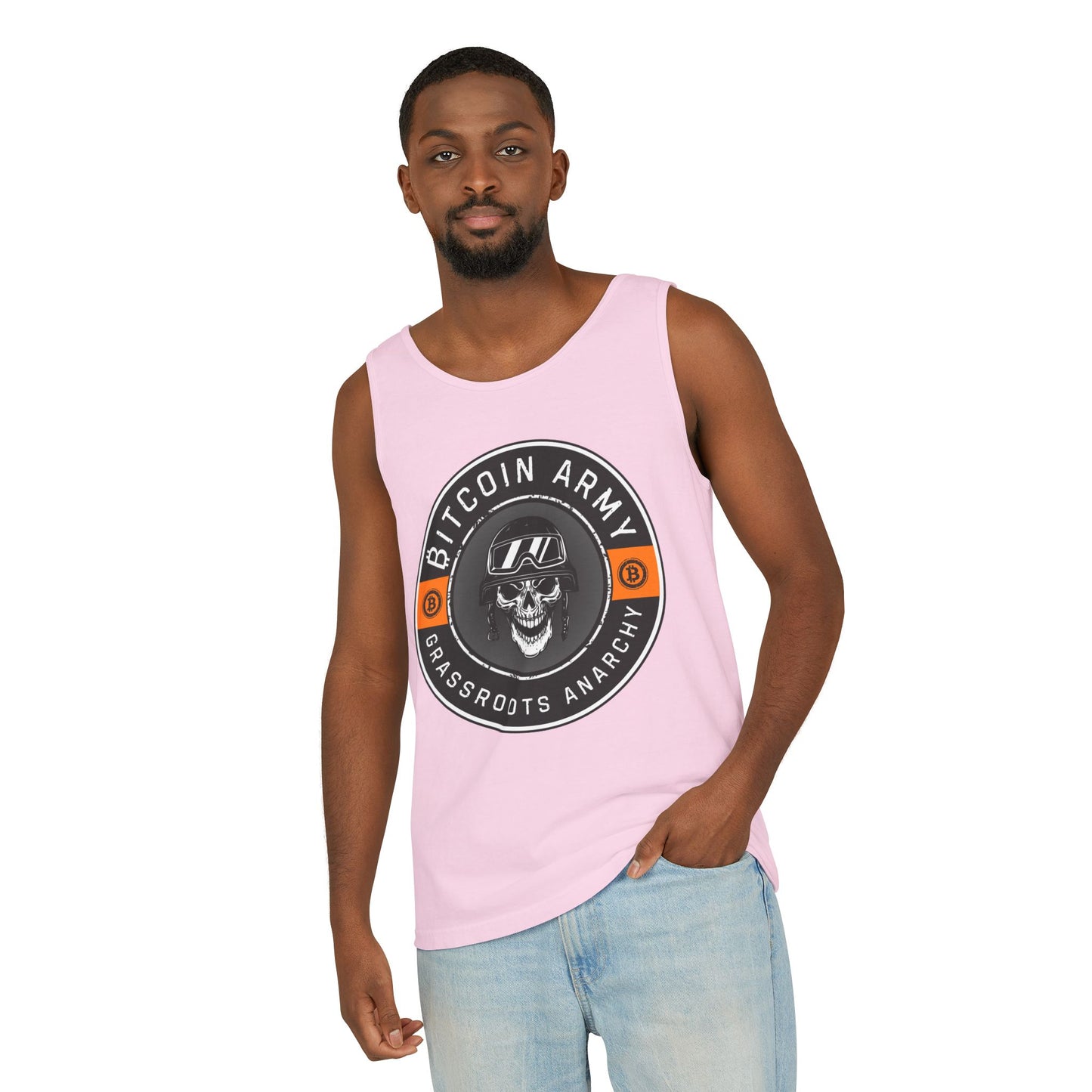Bitcoin Army Grassroots Anarchy Tank Top