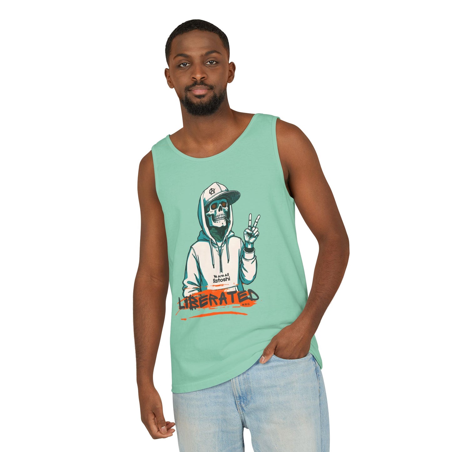 We Are All Satoshi Liberated NRG Skeleton Tank Top